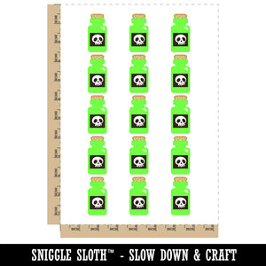 Poison Potion Bottle Temporary Tattoo Water Resistant Fake Body Art Set Collection (1 Sheet)