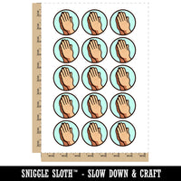 Praying Hands Temporary Tattoo Water Resistant Fake Body Art Set Collection (1 Sheet)
