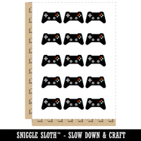 Video Game Controller Icon Temporary Tattoo Water Resistant Fake Body Art Set Collection (1 Sheet)