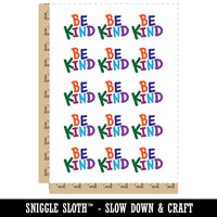 Be Kind Fun Text Temporary Tattoo Water Resistant Fake Body Art Set Collection (1 Sheet)