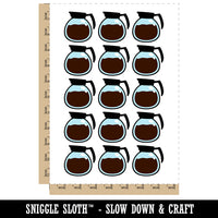 Coffee Pot Temporary Tattoo Water Resistant Fake Body Art Set Collection (1 Sheet)