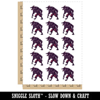 Ferocious Werewolf Monster Halloween Temporary Tattoo Water Resistant Fake Body Art Set Collection (1 Sheet)
