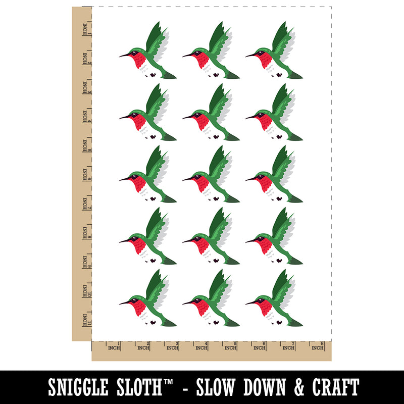 Hummingbird in Flight Temporary Tattoo Water Resistant Fake Body Art Set Collection (1 Sheet)