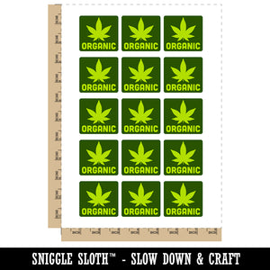 Organic Marijuana Leaf Pot Weed Hemp Temporary Tattoo Water Resistant Fake Body Art Set Collection (1 Sheet)
