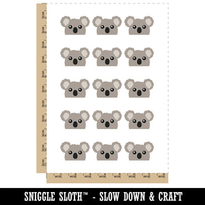 Peeking Koala Temporary Tattoo Water Resistant Fake Body Art Set Collection (1 Sheet)