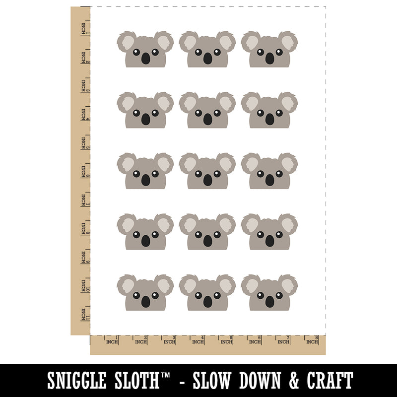 Peeking Koala Temporary Tattoo Water Resistant Fake Body Art Set Collection (1 Sheet)