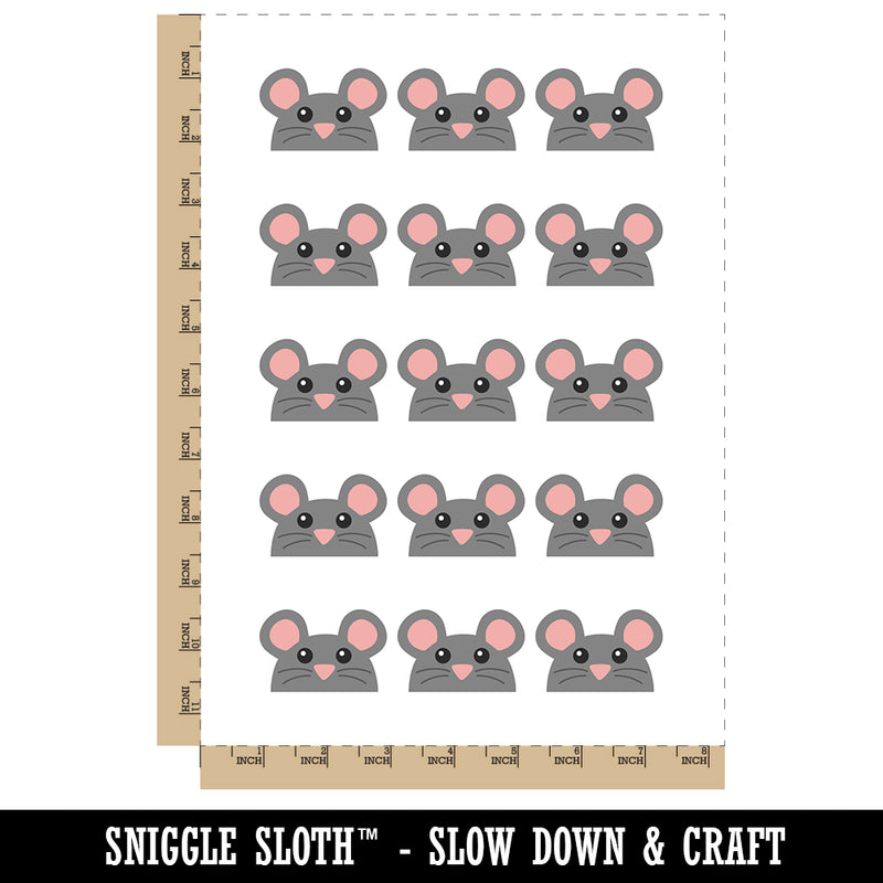 Peeking Mouse Temporary Tattoo Water Resistant Fake Body Art Set Collection (1 Sheet)
