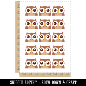 Peeking Owl Temporary Tattoo Water Resistant Fake Body Art Set Collection (1 Sheet)
