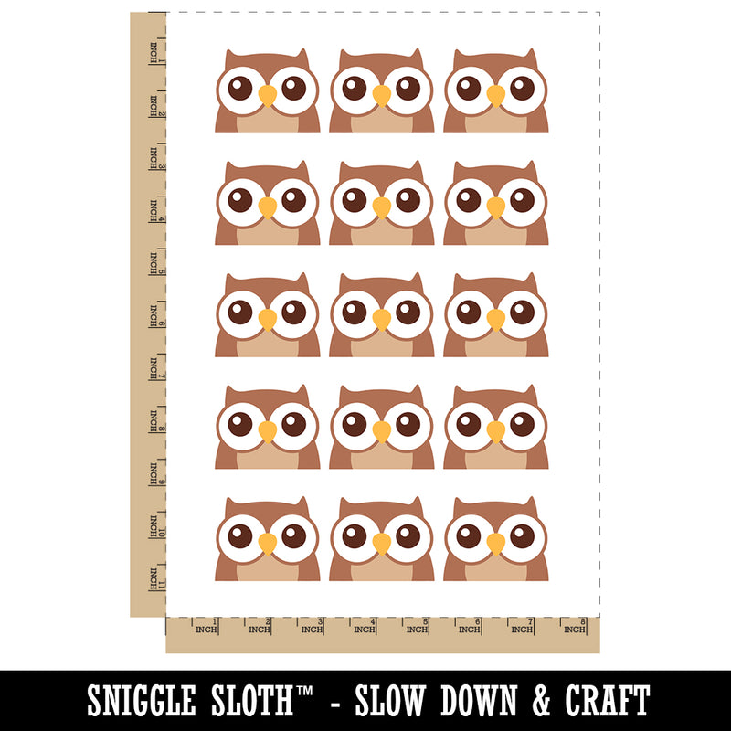 Peeking Owl Temporary Tattoo Water Resistant Fake Body Art Set Collection (1 Sheet)