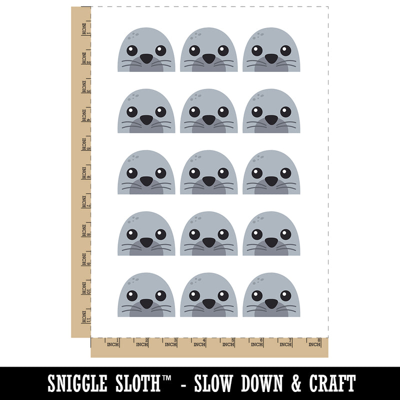 Peeking Seal Temporary Tattoo Water Resistant Fake Body Art Set Collection (1 Sheet)