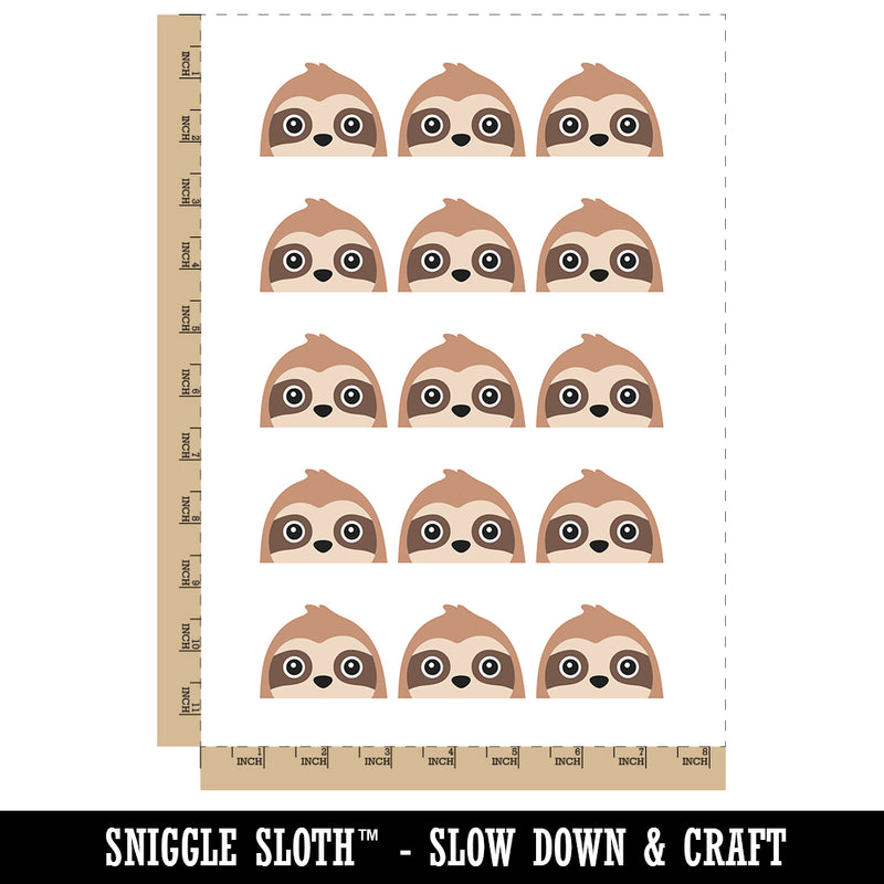 Peeking Sloth Temporary Tattoo Water Resistant Fake Body Art Set Collection (1 Sheet)