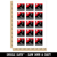 Castle Dracula Transylvania Destination Stamp Temporary Tattoo Water Resistant Fake Body Art Set Collection (1 Sheet)