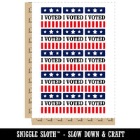 I Voted Stars and Stripes Patriotic Temporary Tattoo Water Resistant Fake Body Art Set Collection (1 Sheet)