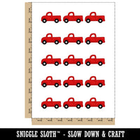 Cute Truck Temporary Tattoo Water Resistant Fake Body Art Set Collection (1 Sheet)