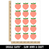 Plump Peach Solid Temporary Tattoo Water Resistant Fake Body Art Set Collection (1 Sheet)