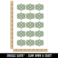 Celtic Love Knot Outline Temporary Tattoo Water Resistant Fake Body Art Set Collection (1 Sheet)