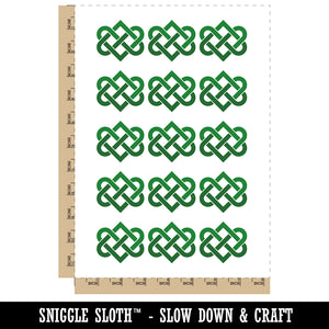 Celtic Love Knot Silhouette Temporary Tattoo Water Resistant Fake Body Art Set Collection (1 Sheet)