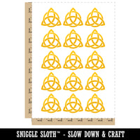 Celtic Triquetra Knot Silhouette Temporary Tattoo Water Resistant Fake Body Art Set Collection (1 Sheet)