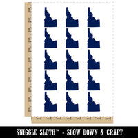 Idaho State Silhouette Temporary Tattoo Water Resistant Fake Body Art Set Collection (1 Sheet)