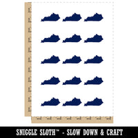 Kentucky State Silhouette Temporary Tattoo Water Resistant Fake Body Art Set Collection (1 Sheet)
