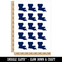 Louisiana State Silhouette Temporary Tattoo Water Resistant Fake Body Art Set Collection (1 Sheet)