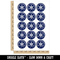 Merry Christmas Holiday Snowflake Temporary Tattoo Water Resistant Fake Body Art Set Collection (1 Sheet)