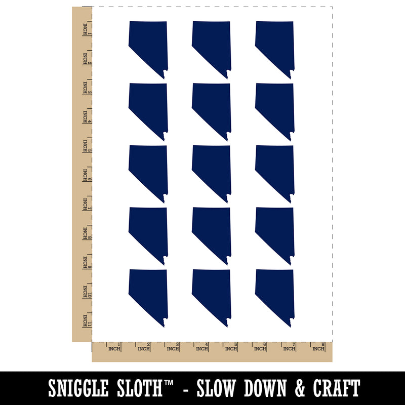 Nevada State Silhouette Temporary Tattoo Water Resistant Fake Body Art Set Collection (1 Sheet)