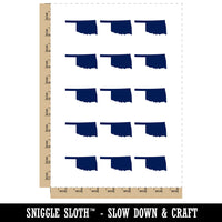 Oklahoma State Silhouette Temporary Tattoo Water Resistant Fake Body Art Set Collection (1 Sheet)