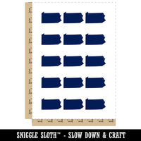 Pennsylvania State Silhouette Temporary Tattoo Water Resistant Fake Body Art Set Collection (1 Sheet)