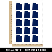 Utah State Silhouette Temporary Tattoo Water Resistant Fake Body Art Set Collection (1 Sheet)