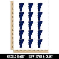 Vermont State Silhouette Temporary Tattoo Water Resistant Fake Body Art Set Collection (1 Sheet)