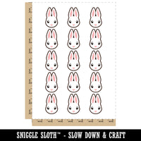 Cute Bunny Rabbit Head Temporary Tattoo Water Resistant Fake Body Art Set Collection (1 Sheet)
