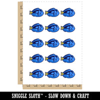Regal Blue Tang Surgeonfish Fish Temporary Tattoo Water Resistant Fake Body Art Set Collection (1 Sheet)