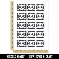 Cute Simple Skull and Crossbones Temporary Tattoo Water Resistant Fake Body Art Set Collection (1 Sheet)