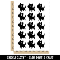 Lovable Cartoon Cairn Terrier Temporary Tattoo Water Resistant Fake Body Art Set Collection (1 Sheet)