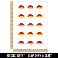 Spaghetti and Meatballs Italian Pasta Temporary Tattoo Water Resistant Fake Body Art Set Collection (1 Sheet)