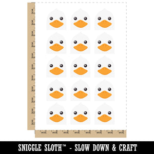 Peeking Duck Goose Temporary Tattoo Water Resistant Fake Body Art Set Collection (1 Sheet)