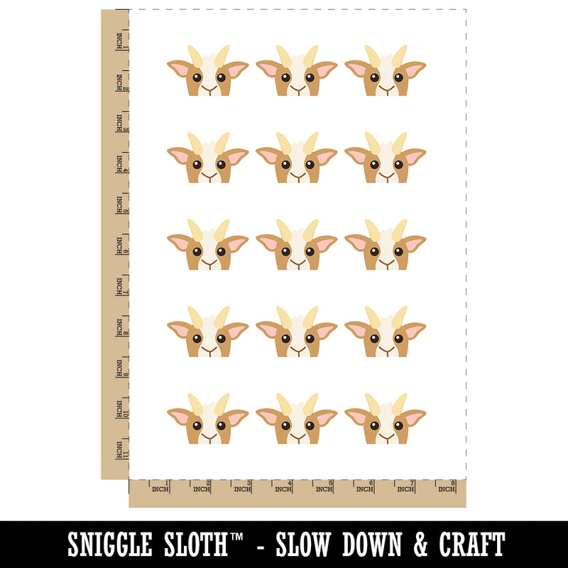 Peeking Goat Temporary Tattoo Water Resistant Fake Body Art Set Collection (1 Sheet)