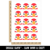 Peeking Parrot Bird Temporary Tattoo Water Resistant Fake Body Art Set Collection (1 Sheet)