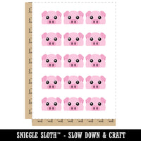 Peeking Pig Temporary Tattoo Water Resistant Fake Body Art Set Collection (1 Sheet)