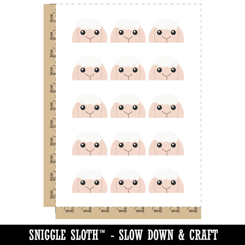 Peeking Sheep Temporary Tattoo Water Resistant Fake Body Art Set Collection (1 Sheet)