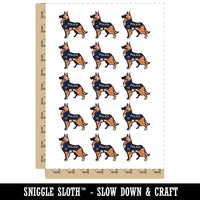 German Shepherd K-9 Police Dog Temporary Tattoo Water Resistant Fake Body Art Set Collection (1 Sheet)