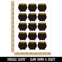 Lucky Pot of Gold Saint Patrick's Day Temporary Tattoo Water Resistant Fake Body Art Set Collection (1 Sheet)