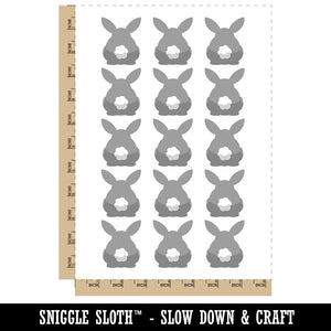 Bunny Rabbit Butt from Behind with Legs Easter Temporary Tattoo Water Resistant Fake Body Art Set Collection (1 Sheet)