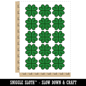 Four Leaf Lucky Clover Tribal Celtic Knot Temporary Tattoo Water Resistant Fake Body Art Set Collection (1 Sheet)