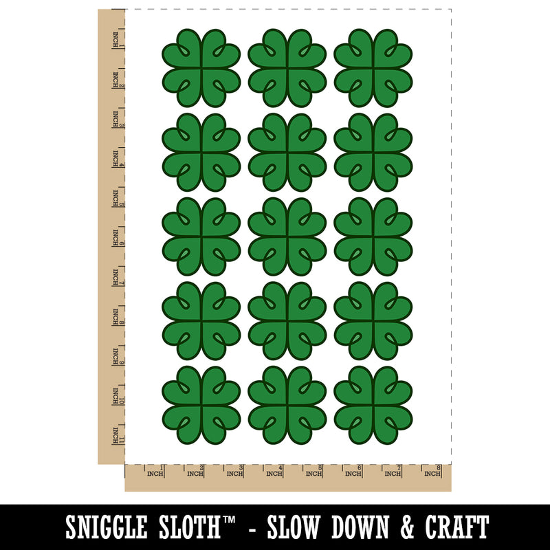 Four Leaf Lucky Clover Tribal Celtic Knot Temporary Tattoo Water Resistant Fake Body Art Set Collection (1 Sheet)