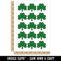 Three Leaf Clover Shamrock Tribal Celtic Knot Temporary Tattoo Water Resistant Fake Body Art Set Collection (1 Sheet)