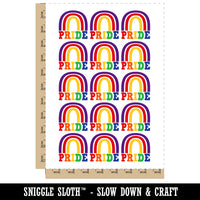 Pride Fun Rainbow LGBTQ Temporary Tattoo Water Resistant Fake Body Art Set Collection (1 Sheet)