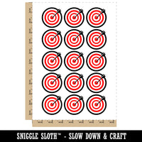 Archery Target Bullseye with Arrow Temporary Tattoo Water Resistant Fake Body Art Set Collection (1 Sheet)
