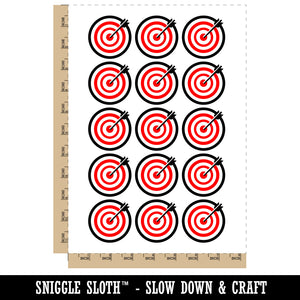 Archery Target Bullseye with Arrow Temporary Tattoo Water Resistant Fake Body Art Set Collection (1 Sheet)